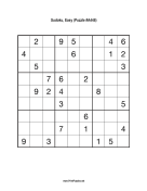 Sudoku - Easy A448 Print Puzzle