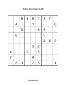 Sudoku - Easy A450 Print Puzzle