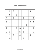 Sudoku - Easy A452 Print Puzzle