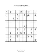 Sudoku - Easy A465 Print Puzzle