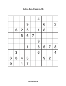 Sudoku - Easy A470 Print Puzzle