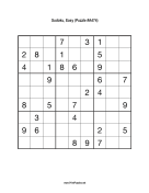 Sudoku - Easy A474 Print Puzzle