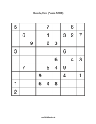 Sudoku - Hard A439 Print Puzzle