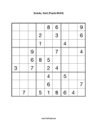 Sudoku - Hard A443 Print Puzzle