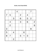 Sudoku - Hard A444 Print Puzzle