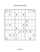 Sudoku - Hard A445 Print Puzzle