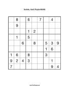 Sudoku - Hard A449 Print Puzzle