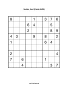 Sudoku - Hard A450 Print Puzzle