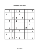 Sudoku - Hard A455 Print Puzzle