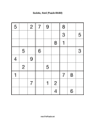 Sudoku - Hard A460 Print Puzzle