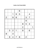 Sudoku - Hard A462 Print Puzzle