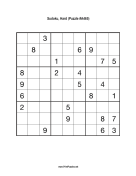 Sudoku - Hard A465 Print Puzzle