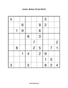 Sudoku - Medium A433 Print Puzzle