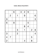Sudoku - Medium A437 Print Puzzle