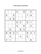 Sudoku - Medium A438 Print Puzzle