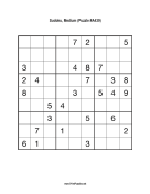 Sudoku - Medium A439 Print Puzzle
