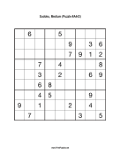 Sudoku - Medium A443 Print Puzzle