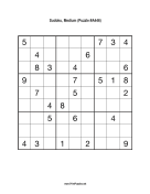 Sudoku - Medium A446 Print Puzzle