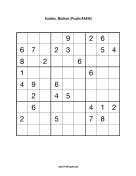 Sudoku - Medium A456 Print Puzzle