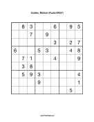 Sudoku - Medium A457 Print Puzzle