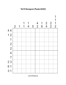 Nonogram - 10x10 - A223 Print Puzzle