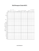 Nonogram - 20x20 - A231 Print Puzzle