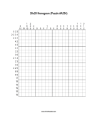 Nonogram - 20x20 - A234 Print Puzzle